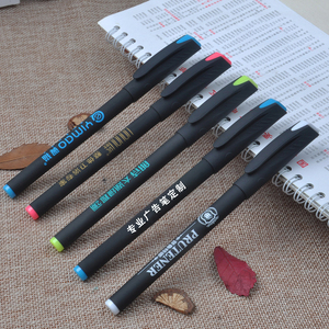 办公签字笔定做 促销广告笔 中性笔定制logo 黑色水笔